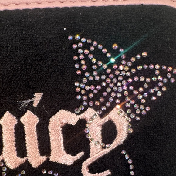 NWT Juicy Couture Wing It Double Medium Zip Around Wallet in Liquorice/Pink - Picture 2 of 7